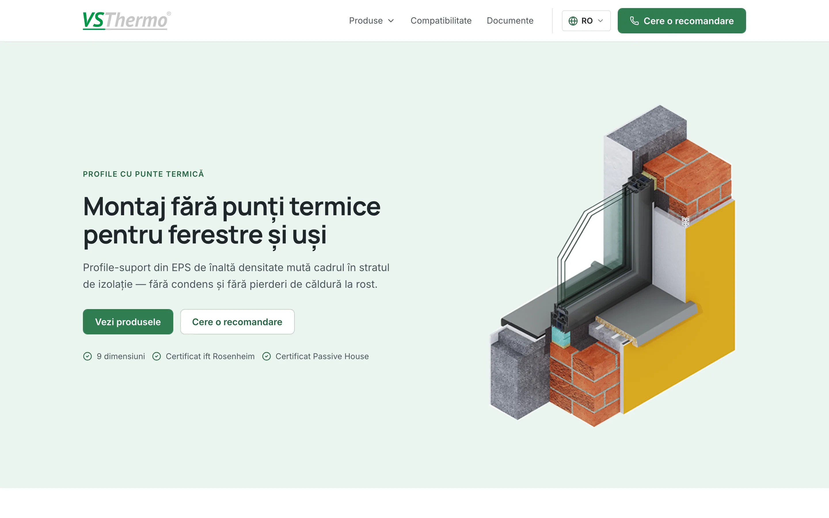 Desktop screenshot of the VSThermo Moldova site